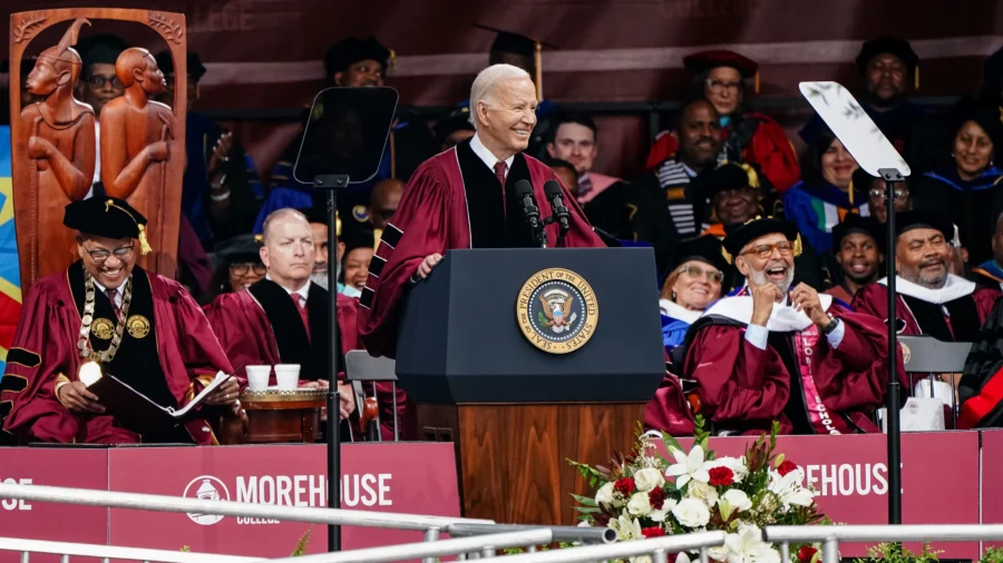 Biden Courts Black Voters in Morehouse Speech
