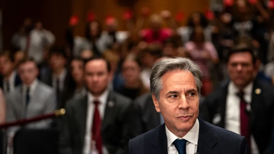 Anti-Israel Protesters Disrupt Blinken's Testimony at State Department Budget Hearing