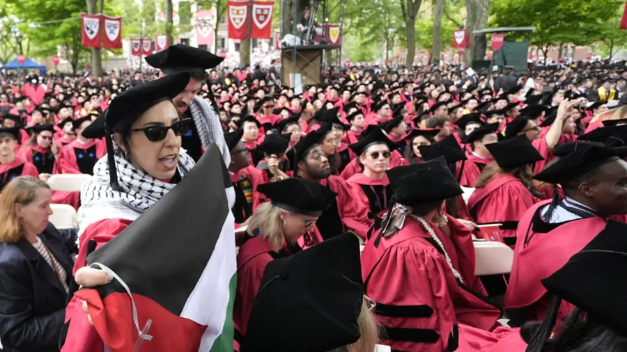 Group of Graduates Walk Out of Harvard Commencement Chanting ‘Free, Free Palestine’