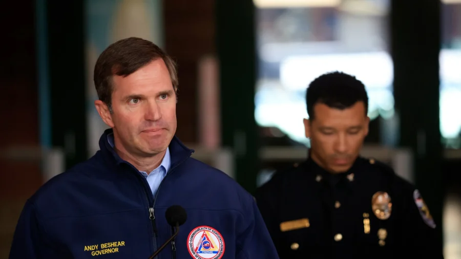 Kentucky Gov. Beshear Holds News Conference on Tornado Damage