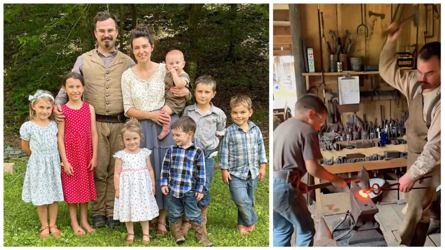 Traditional Blacksmith Carries on American Craftsmanship–With His Children Following in His Footsteps