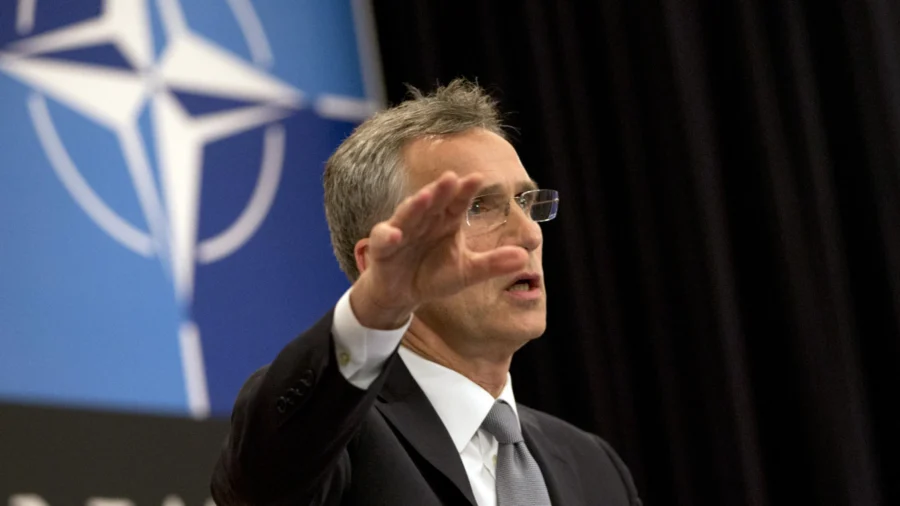 French President Macron Meets With NATO Chief Stoltenberg
