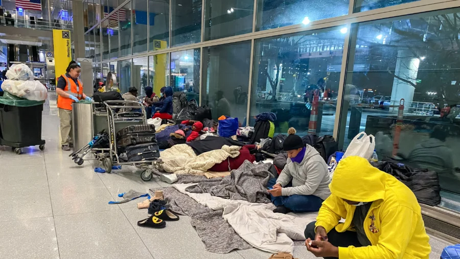 Illegal Immigrants Barred From Sleeping Overnight at Boston’s Logan Airport