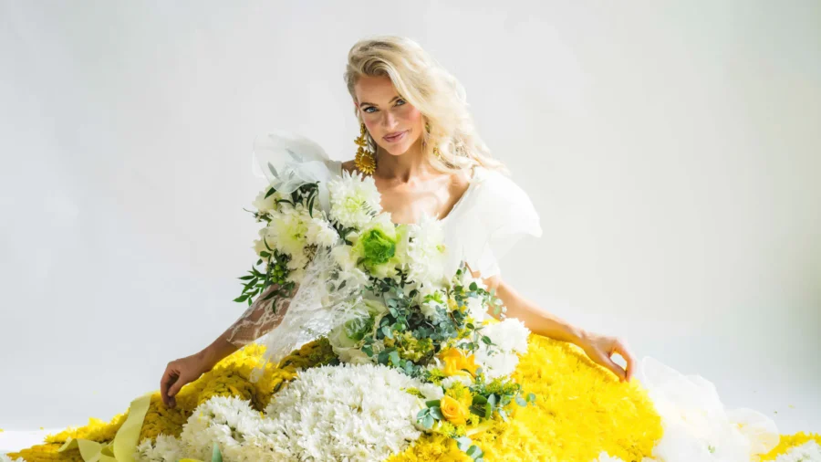 Daughter Honors Her Father by Making a Dress From His Funeral Flowers