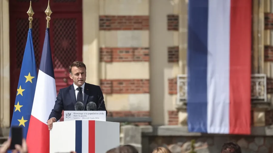 French President Macron Pays Homage to Civilians Killed in WWII