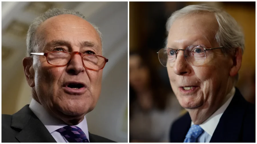 Senate Democratic and GOP Leadership Hold Weekly News Conferences