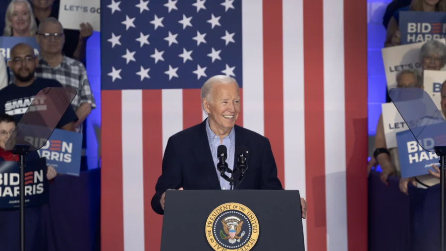 Biden Campaigns in Madison, Wisconsin
