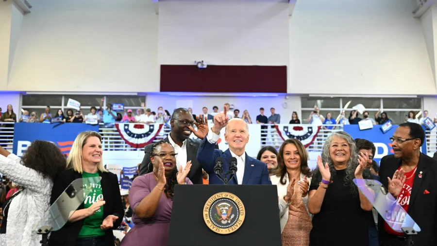 Biden Campaigns in Detroit, Michigan