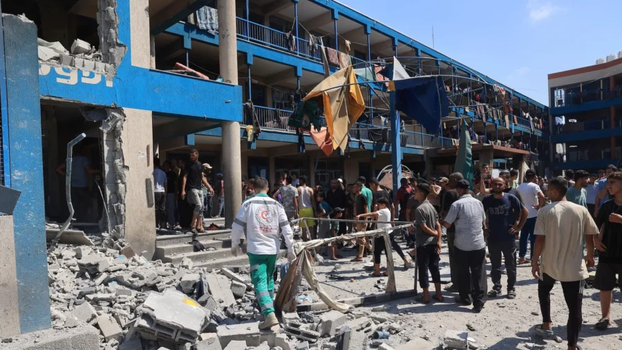 Israel Defense Forces Report Striking Hamas Terrorists at UN School in Gaza