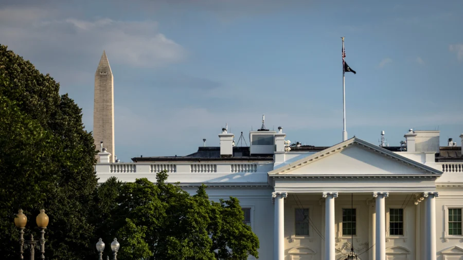 View of the White House After Biden Announces End to Reelection Bid