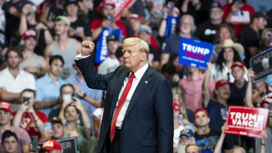 Trump Campaigns in Charlotte, North Carolina