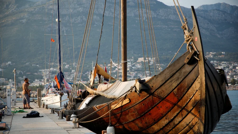 Viking Ship Navigating Seafarers’ Ancient Routes Berths in Adriatic