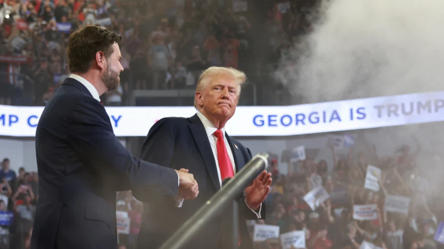 Trump, Vance Campaign in Battleground Georgia as Harris Mulls VP Pick