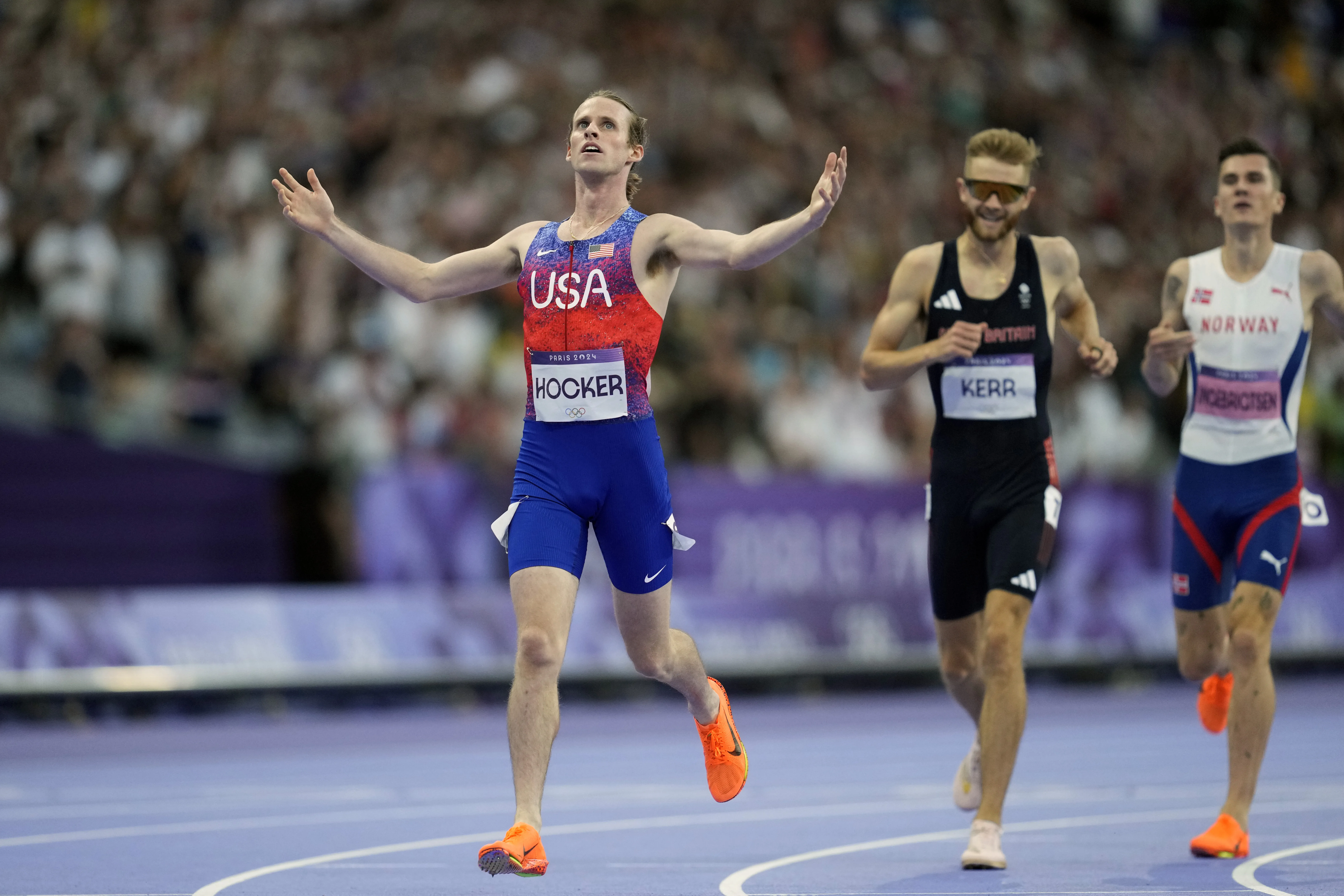 American Cole Hocker Pulls Olympic Shocker in Men’s 1,500, Leaving Kerr and Ingebrigtsen Behind