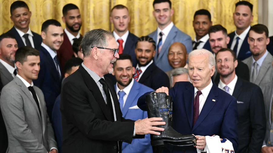 Biden Welcomes Texas Rangers to White House