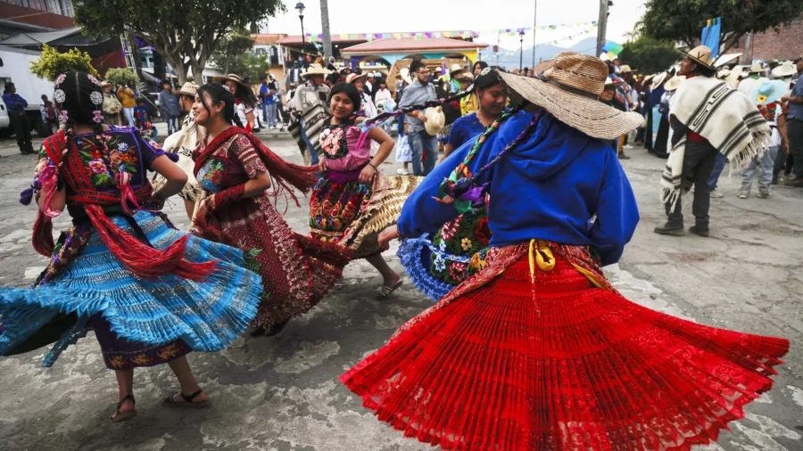 Indigenous Peoples Rally With Dancing and Music in Mexico City