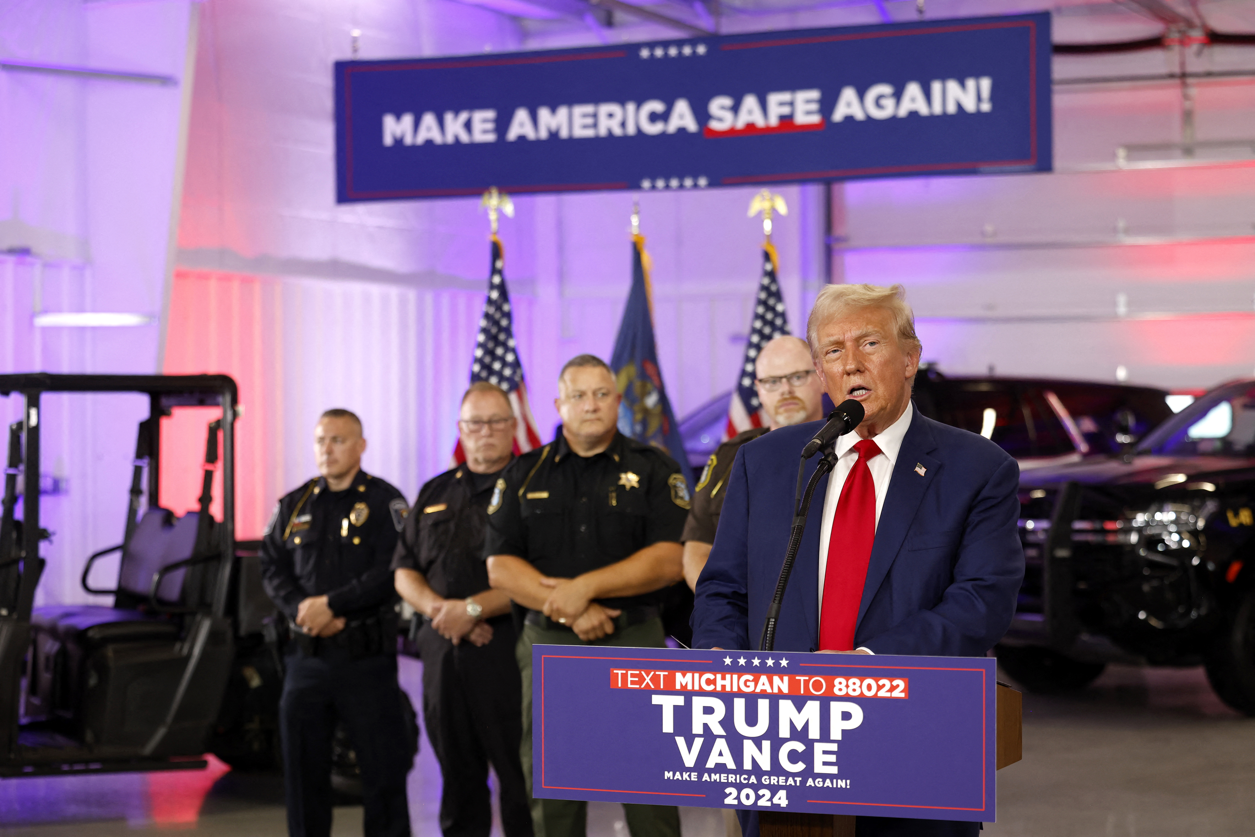 Trump and Vance promise to reduce crime and “refund the police”