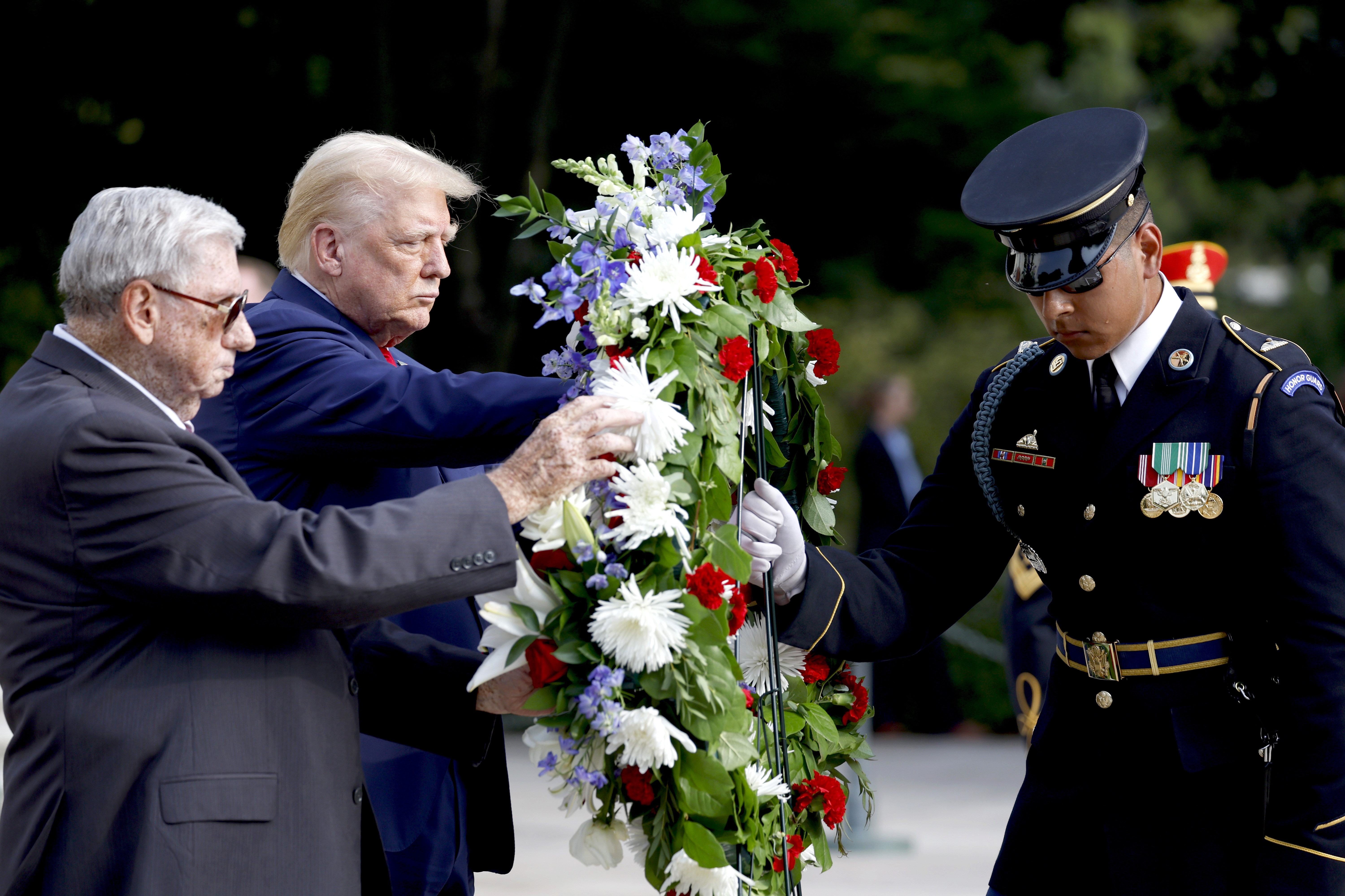 Trump lays wreaths at Arlington Cemetery to commemorate the 13 US soldiers killed in the attack on Kabul airport