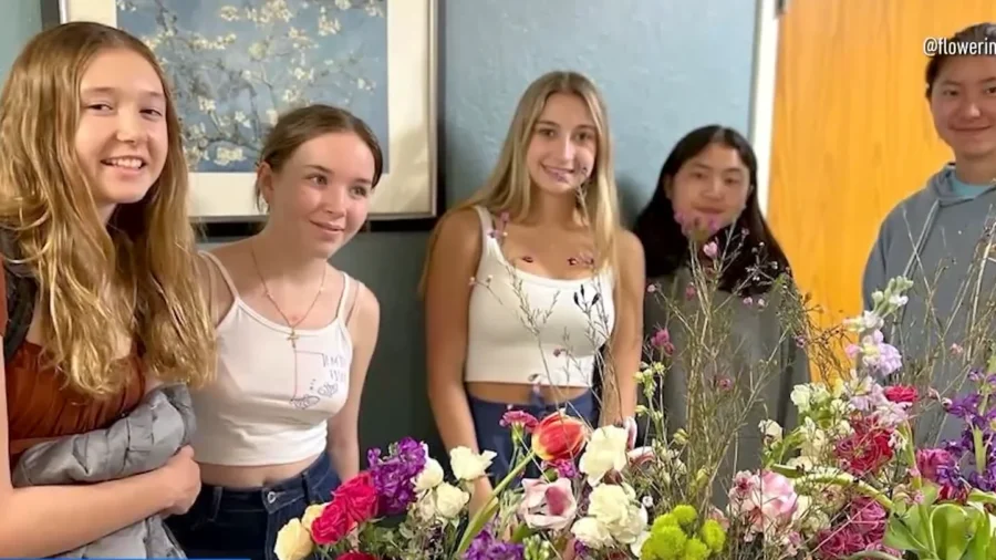 Teen Bridges Generations With Flowers for Seniors