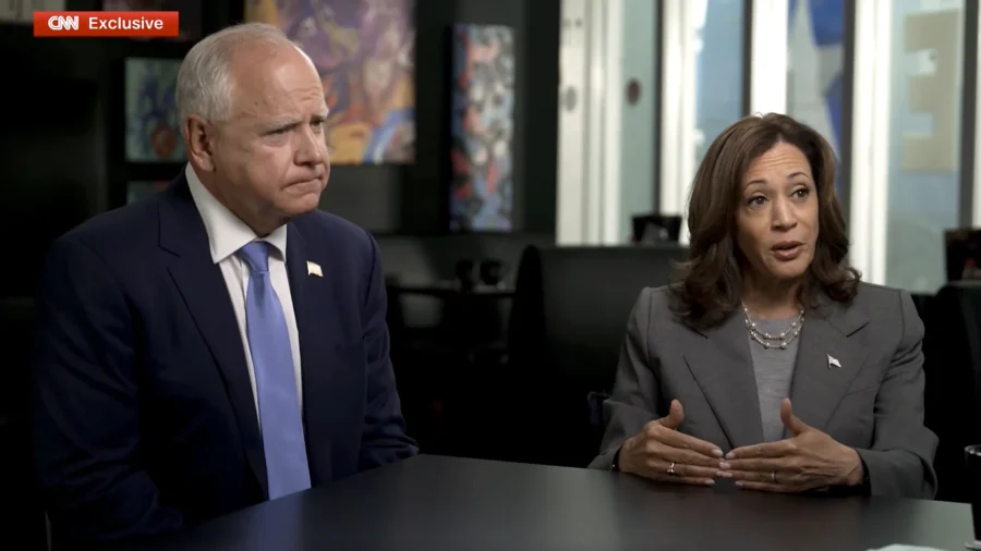 Harris, Walz Sit Down for Interview With CNN