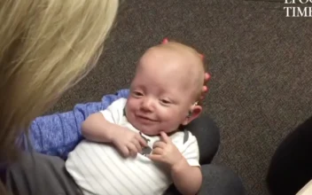 Baby Hears Everyone’s Voices for the First Time