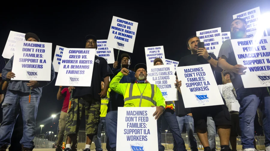 Thousands of Port Workers Begin Strikes, Freezing Shipping on East and Gulf Coasts