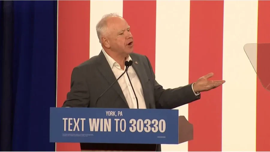 Walz Campaigns in York County, Pennsylvania