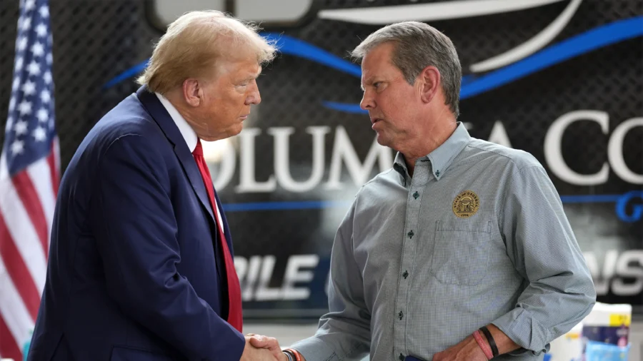 Trump, Kemp Survey Hurricane Helene Damage Together in Georgia