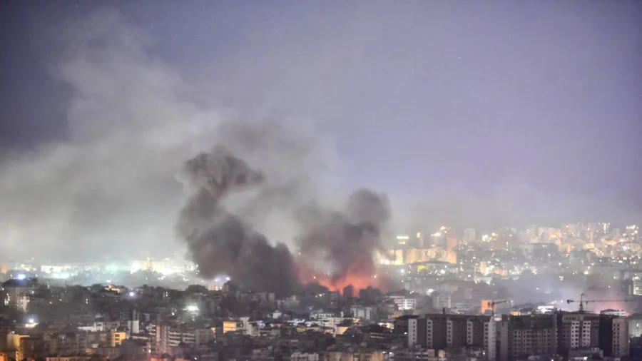 View of Beirut Skyline as Israel Issues Evacuation Order