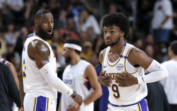 LeBron and Son Bronny James Play Together for First Time in Preseason Game for Lakers