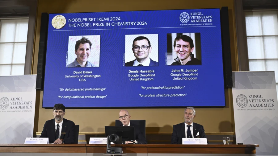 Nobel Prize in Chemistry Awarded to David Baker, Demis Hassabis, and John Jumper for Work on Proteins