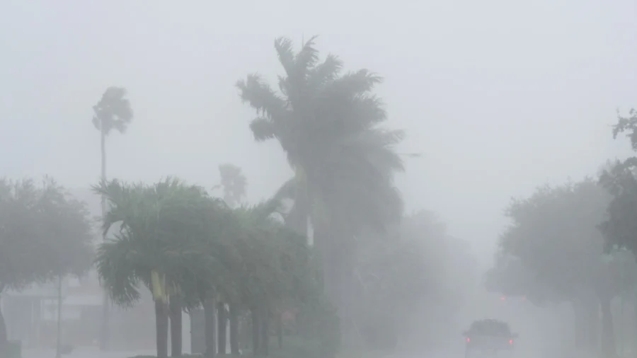 View of Aftermath of Hurricane Milton