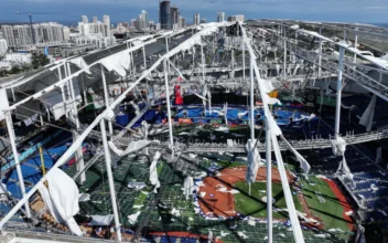 View of Tropicana Field After Hurricane Milton