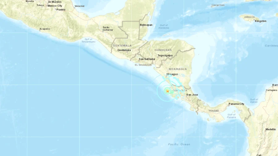 Strong Quake Hits Costa Rica’s Pacific Coast, No Damage Reported