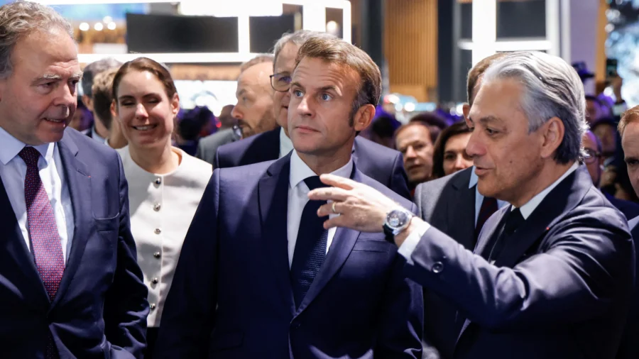 Macron Visits the 2024 Paris Auto Show