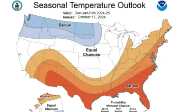 NOAA Expects Warm and Dry South, Cold and Wet North This Winter