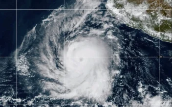 A satellite image shows Hurricane Kristy on Oct. 22, 2024. (NOAA via AP)