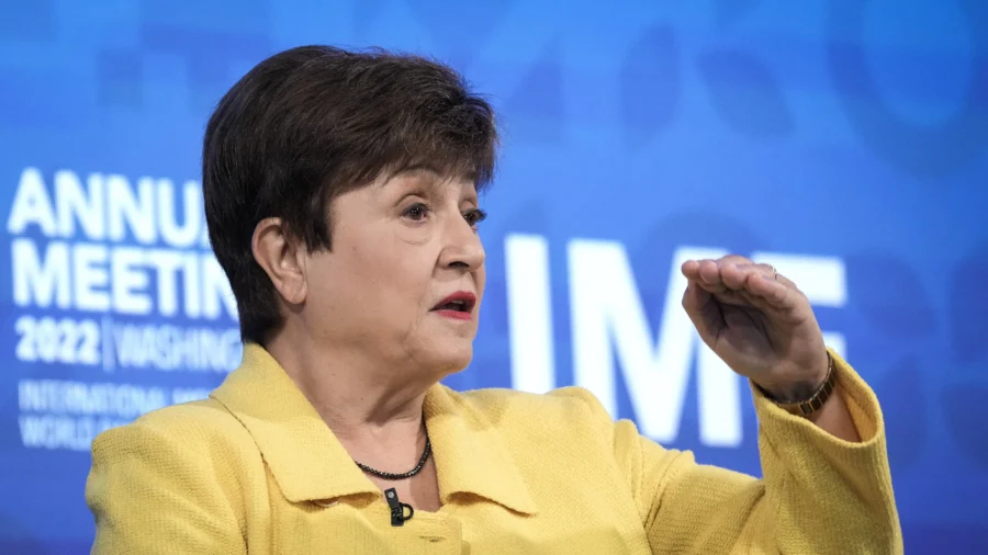 IMF Head Kristalina Georgieva Holds a News Conference