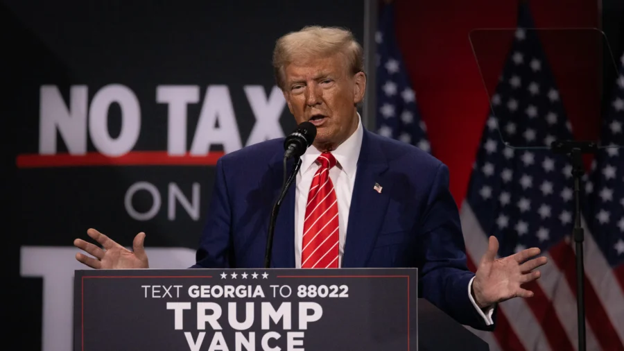 Trump Speaks at a Campaign Rally in Atlanta
