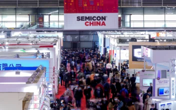 People visit Semicon China, a trade fair for semiconductor technology, in Shanghai on March 17, 2021. (Aly Song/Reuters)