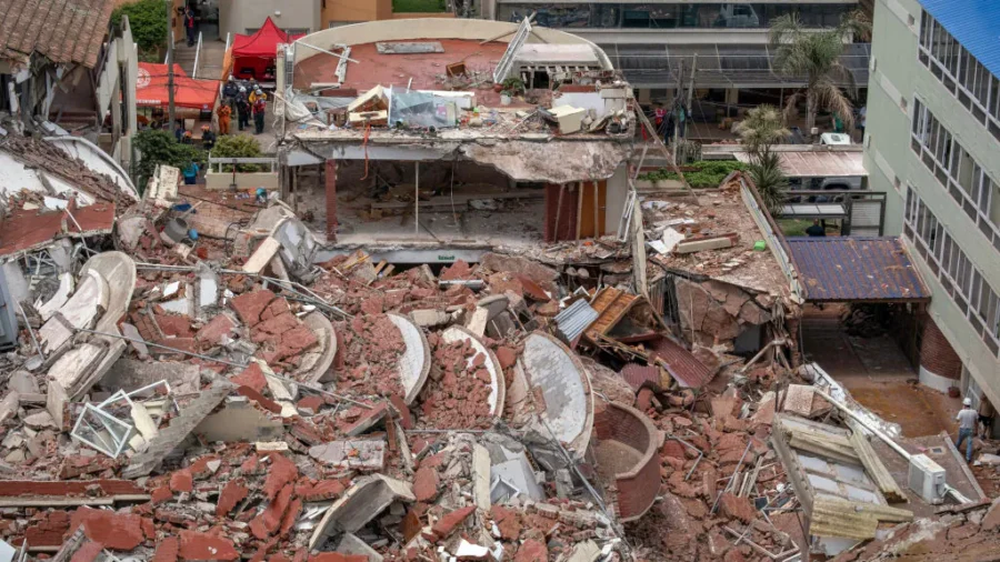 View of Hotel in Argentina That Collapsed Overnight