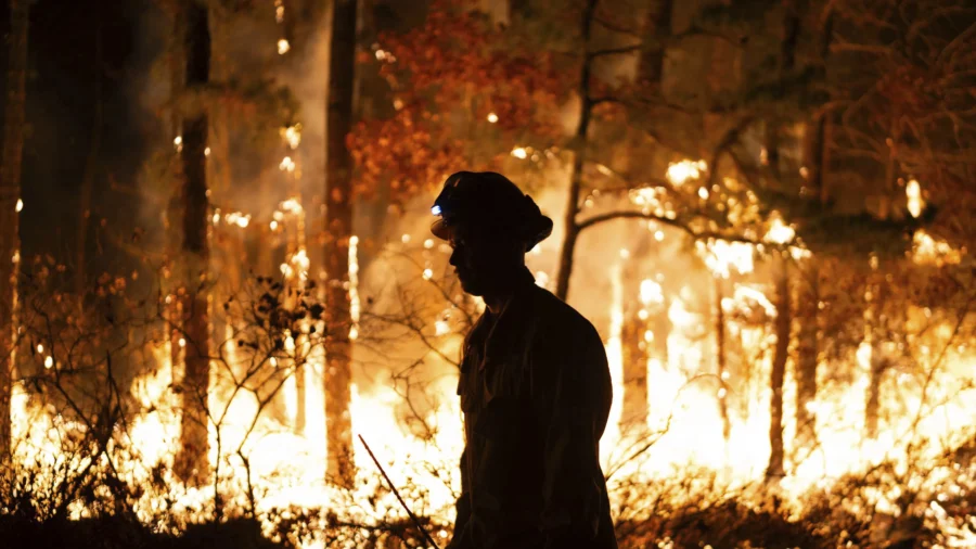 Firefighters Battling New Jersey Wildfires