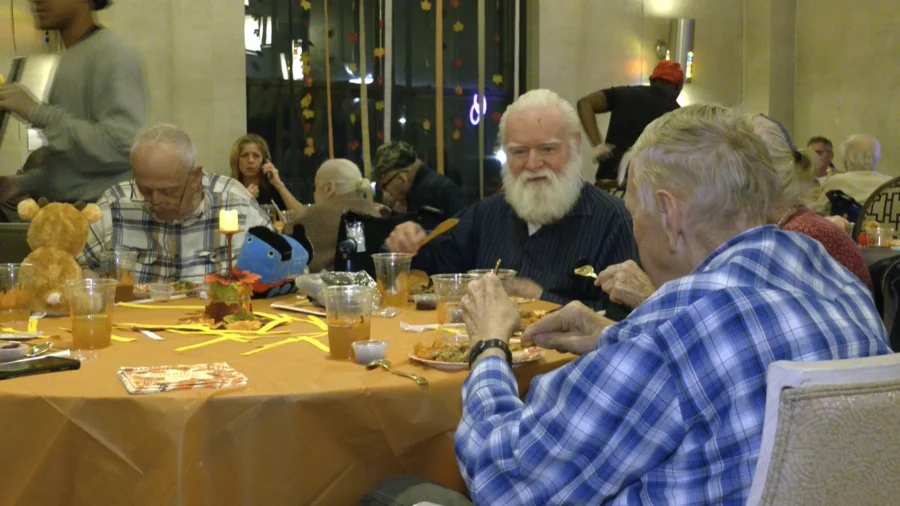 Rotary Clubs Host Thanksgiving Dinner for Seniors at Nursing Home