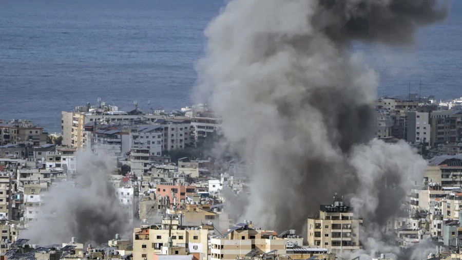 View Overlooking Southern Suburb of Beirut’s Skyline as Seen From Baabda