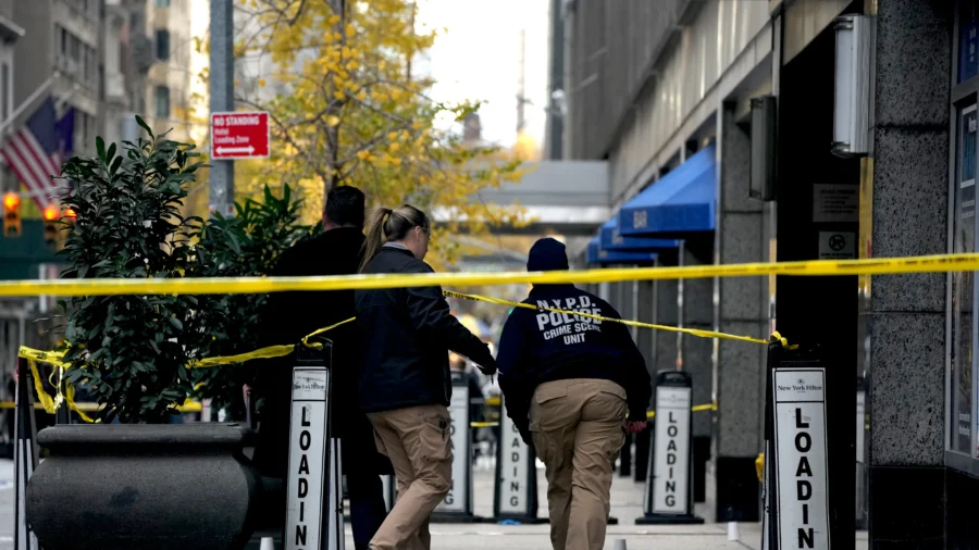 Scene of Fatal Shooting of UnitedHealthcare CEO