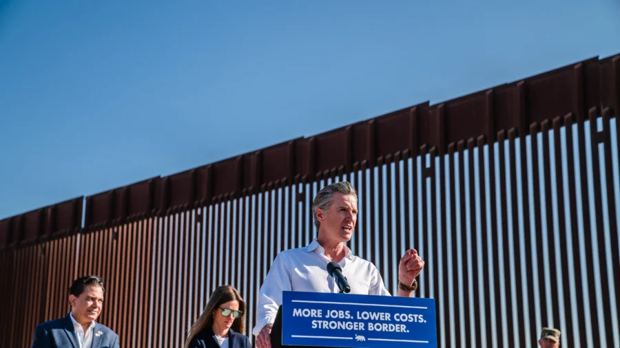 Newsom Visits California–Mexico Border