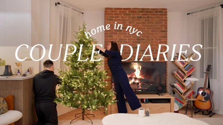 Cozy Couple Routine: His & Her Skincare, Christmas Holiday Decor, Learning Korean