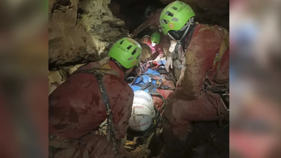 Rescuers in Italy Working to Free Cave Explorer Trapped Underground