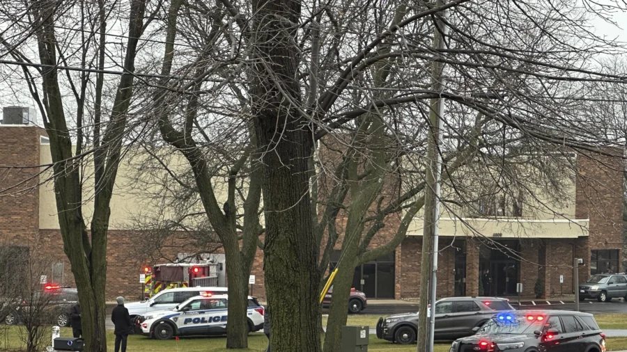 Street Scene Where School Shooting Took Place in Madison, Wisconsin