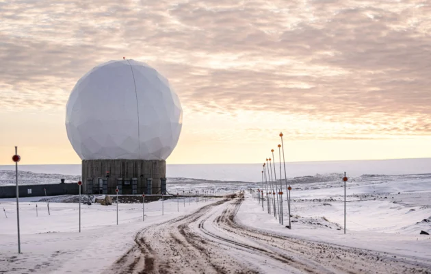 The Pituffik Space Base (formerly Thule Air Base) in northern Greenland, on Oct. 4, 2023. (Thomas Traasdahl/Ritzau Scanpix/AFP/Getty Images)